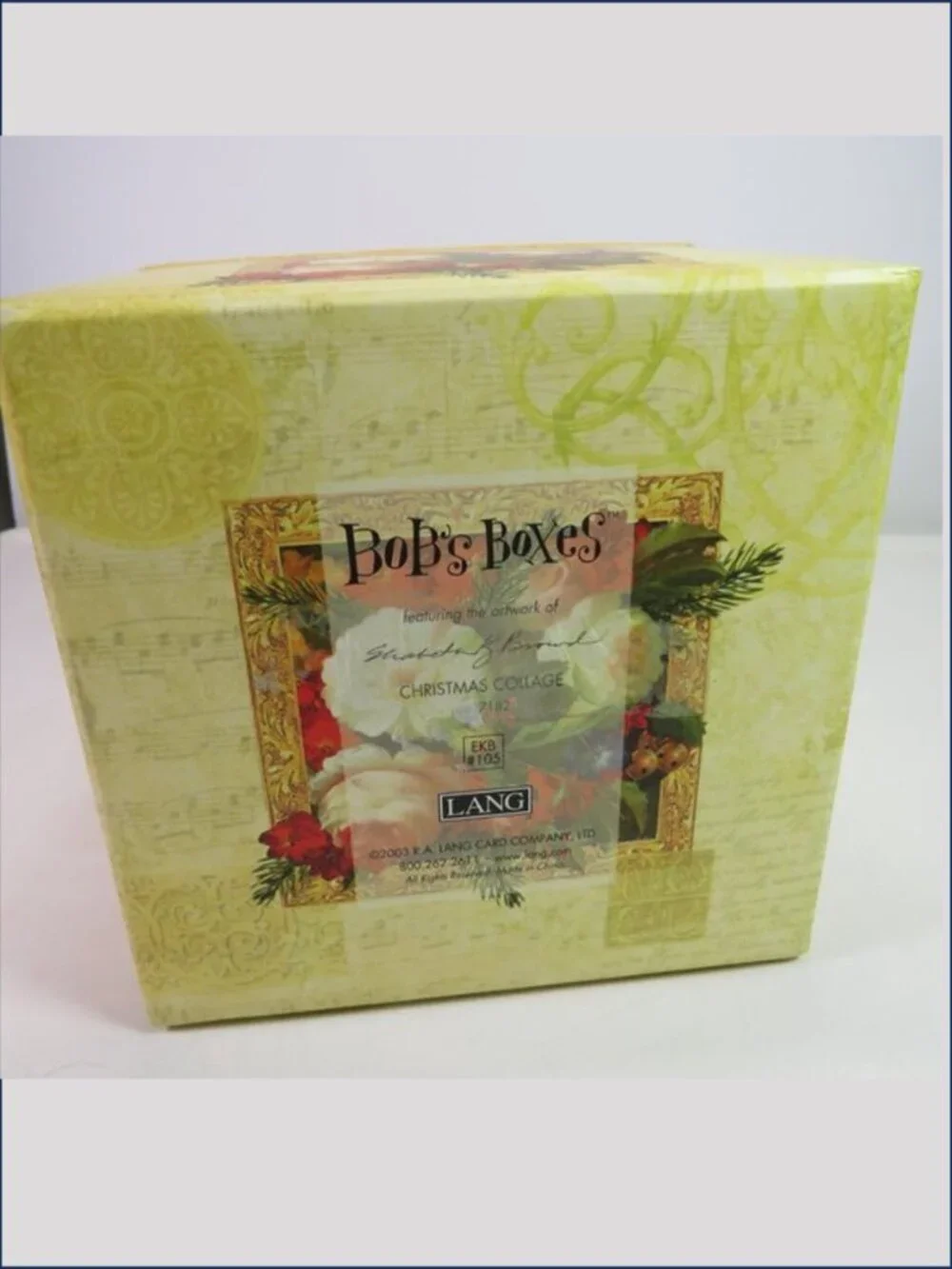 Lang Bob's Boxes Holiday Gift Box Lot 2pc Elizabeth King Brownd Roses Hi Quality